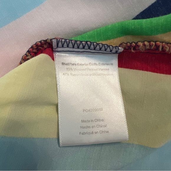 ModCloth Rainbow Striped Sleeveless V-Neck Tank Top 2X‎ Colorful Fun - Picture 5 of 6